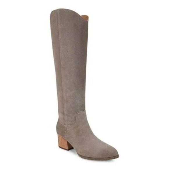 NEW Vionic Bixby Slouchy Knee High Boots Womens 9.5 Wide Calf Suede Orthotics - Picture 1 of 10
